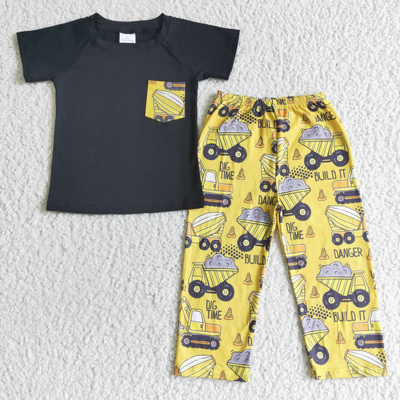 Promotional Dig Time Danger Boys Short Sleeve+Trousers Sets