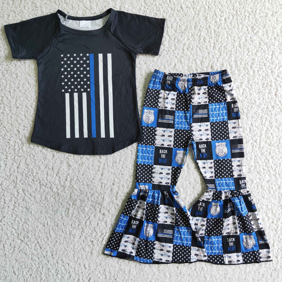 Promotional Flag Police Girls 4th of July Outfits