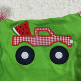 Watermelon Truck Embroidery Girls Bummies Sets