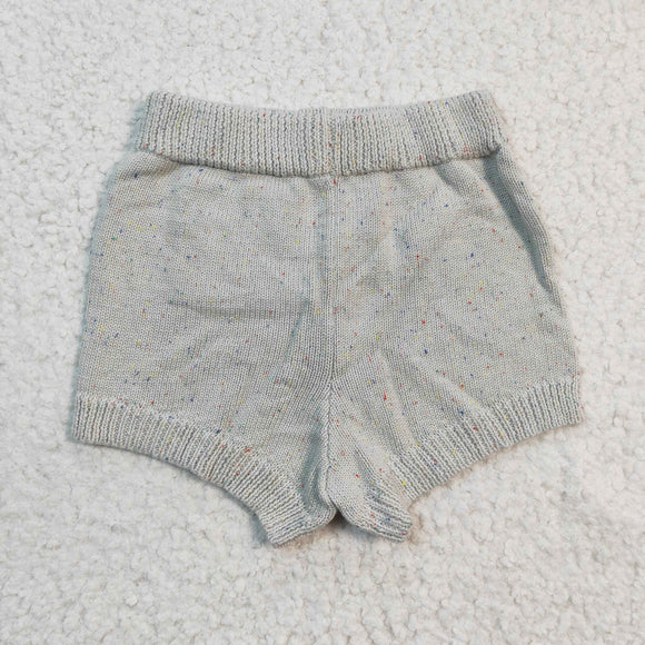 Gray Pocket Woollen Shorts