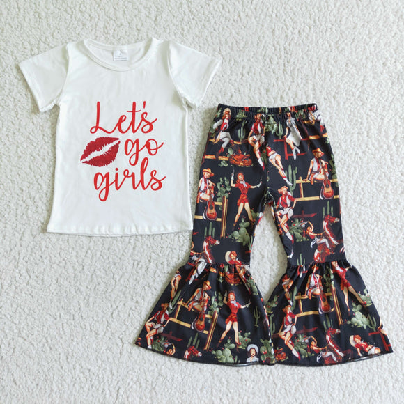 Promotional Let's Go Girls Short Sleeve+Trousers Sets