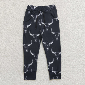 Highland Cow Black Boys Pants