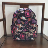 Highland Cow Gems Black Backpack