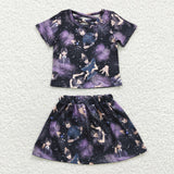 Wednesday Black Girls Skirt Sets