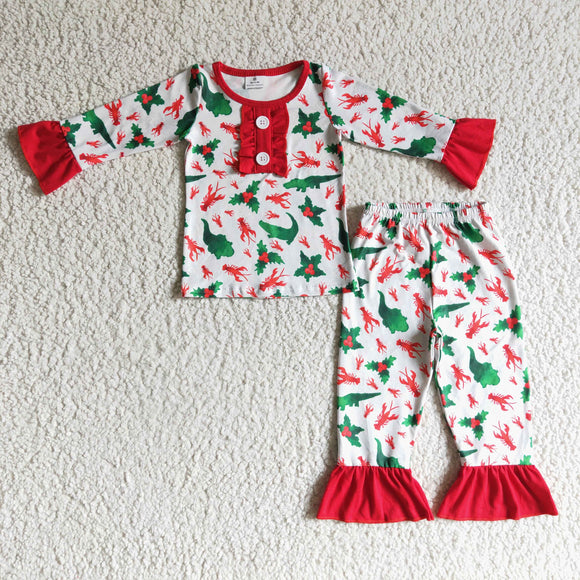 Promotional Crawfish Girls Christmas Pajamas