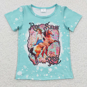 Ride Sky Blue Girls Short Sleeve Top