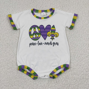 White Mardi Gras Carnival Romper