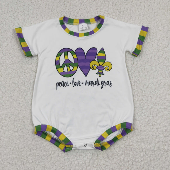 White Mardi Gras Carnival Romper