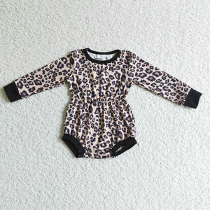 Promotional Leopard Print Girls Fall Romper