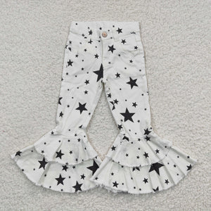 Stars White Flared Girls Jeans Pants