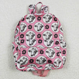 Floral Cow Pink Backpack