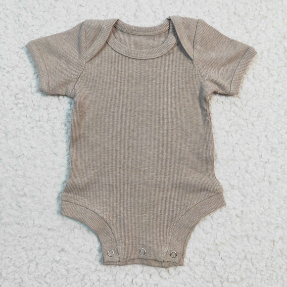 Solid Dark Gray Thread Cotton Summer Romper