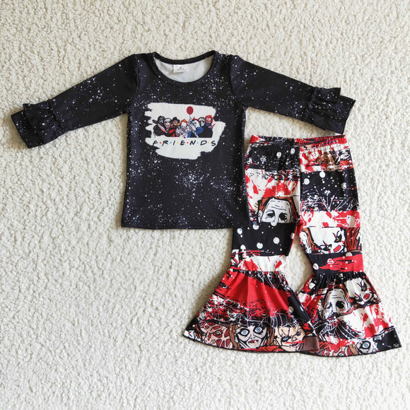 Friends Black Red Girls Halloween Outfits
