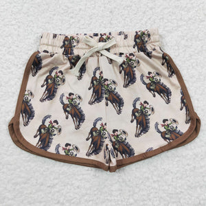 Rodeo Beige Milk Silk Girls Shorts