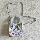 Cartoon Castle White Shoulder Bag