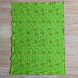 Cartoon Smile Green Christmas Blankets