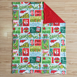 Cartoon Red Green Christmas Blankets