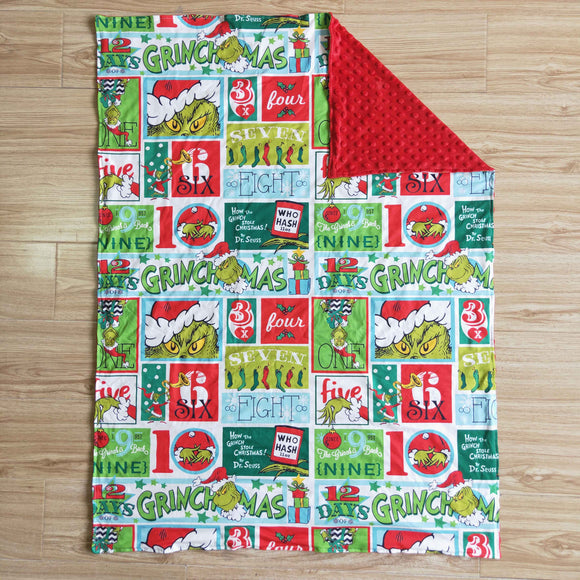 Cartoon Red Green Christmas Blankets