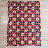 Cartoon Red Plaid Christmas Blankets