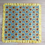 Sunflowers Leopard Print Yellow Blankets