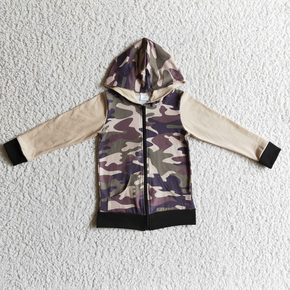 Promotional Camo Off-White Boys Hoodie Top