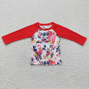 Cartoon Love Red Boys Valentine Top