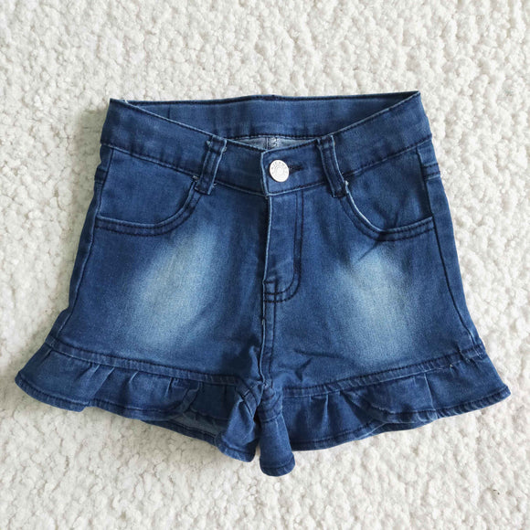 Ruffles Girls Jeans Denim Shorts
