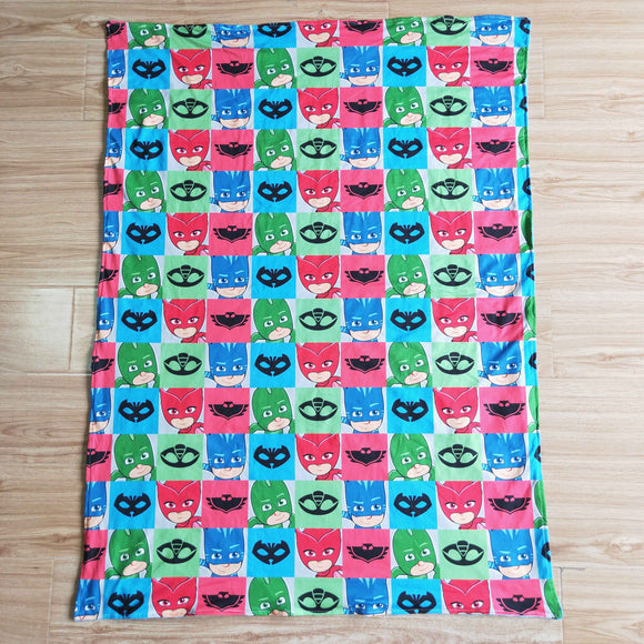 Cartoon Plaid Blue Blankets