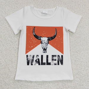 Wallen White Girls Short Sleeve Top