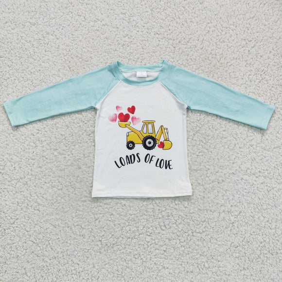 Loads of Love Sky Blue Boys Valentine Top