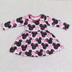 Promotional Cartoon XOXO Pink Girls Valentine Dress