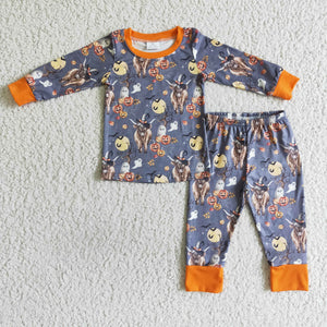 Promotional Magic Cow Pumpkin Boys Halloween Pajamas