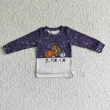Promotional Pumpkin Fall Boys Long Sleeve Top