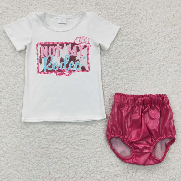 Not my Rodeo Hot Pink Leather Bummies Sets