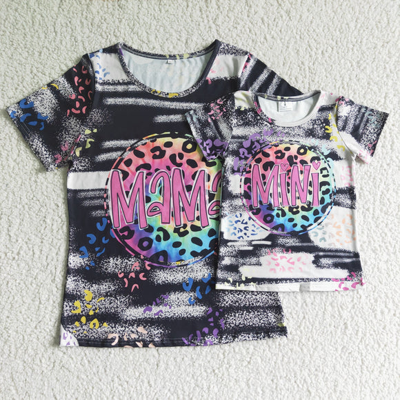 MAMA Black Short Sleeve Top Mommy & Me
