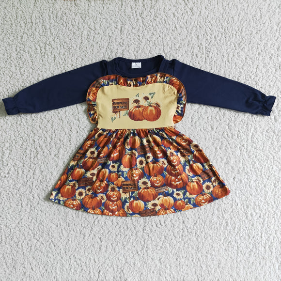 Pumpkin Navy Shirt Suspenders Dress Halloween Outfits