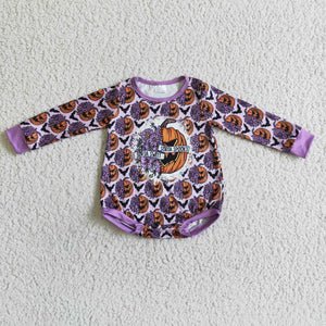 Sorta Sweet Spooky Purple Kids Halloween Romper