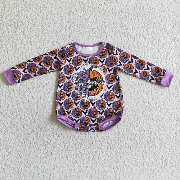 Sorta Sweet Spooky Purple Kids Halloween Romper