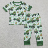 Promotional Clover Truck Plaid Green Boys St. Patrick's Day Pajamas