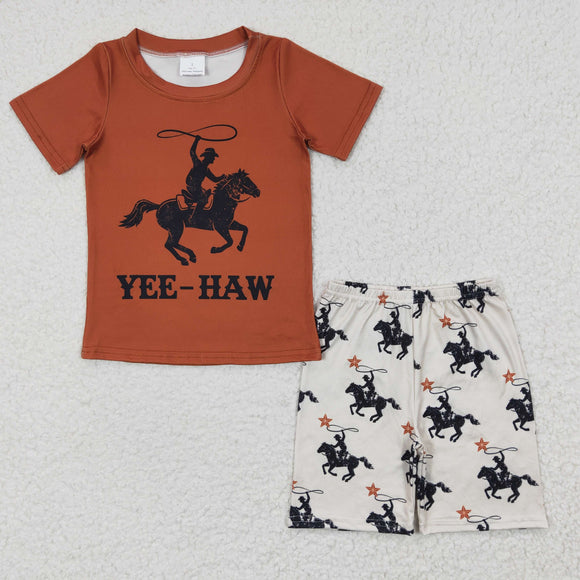 Yee-Haw Rodeo Boys Shorts Sets
