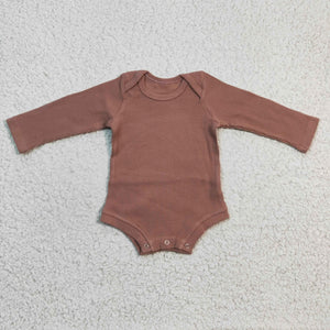 Solid Pink Thread Cotton Fall Romper