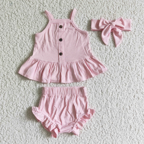 Solid Pink Bummies Sets (bows needs to be purchased separately)