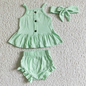 Solid Mint Bummies Sets (bows needs to be purchased separately)