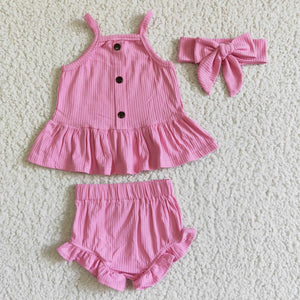 Solid Fuchsia Bummies Sets (bows needs to be purchased separately)