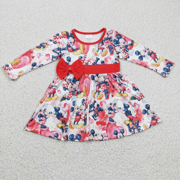 Cartoon Love Red Girls Valentine Dress