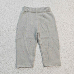 Gray Woollen Kids Pants
