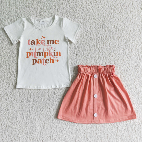 Take Me to the Pumpkin Patch Girls Skirt Sets