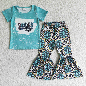 Promotional Rodeo Life Gem Girls Short Sleeve+Trousers Sets