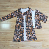 Kids Pumpkin Rainbow Candy Print Dark Mommy & Me Cardigan Halloween Top