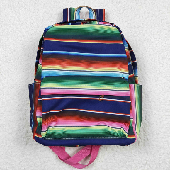 Green Blue Stripe Backpack